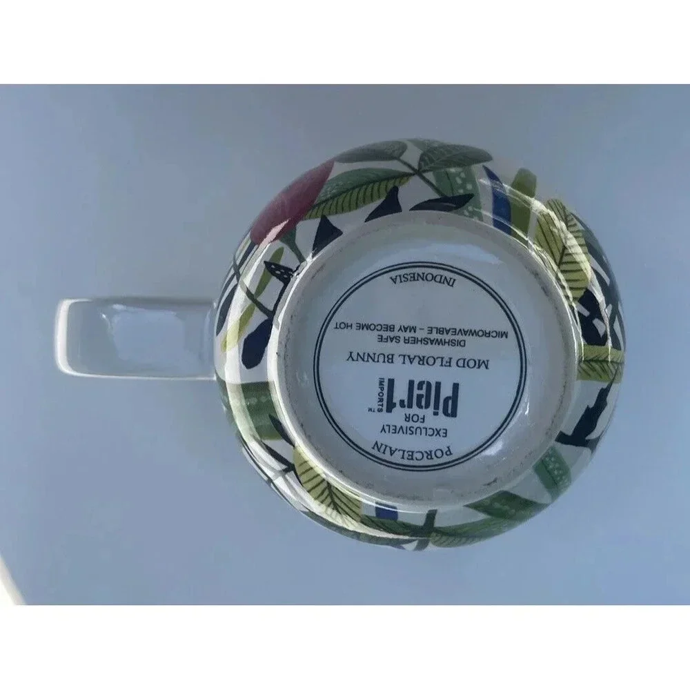 Pier 1 Savannah Floral Mug Coffee Tea Cup Earthenware Flower New
